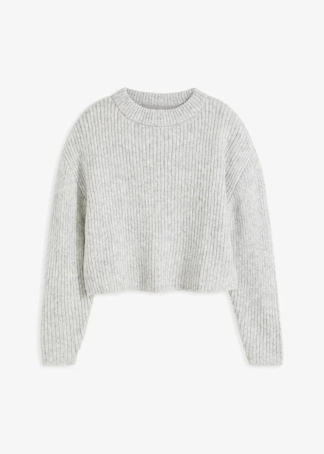 Pulover din tricot moale din lână, cu ochiuri mari