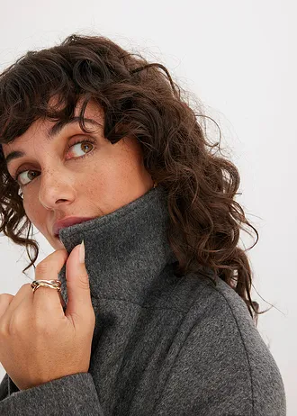 Manteau croisé oversize • anthracite chiné • Boutique bonprix