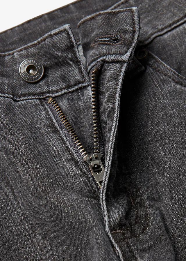 Wide leg jeans mid waist, stretch • grijs denim • product-page.page-title-suffix