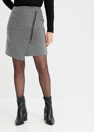Sukně v zavinovacím vzhledu • šedá • bonprix obchod