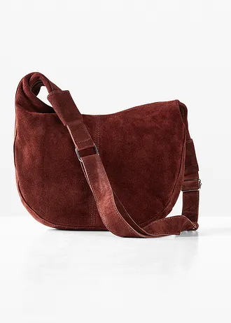 Leren handtas, Kleur: mahoniebruin