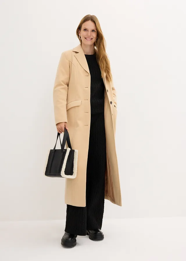 Oversized trui met kabelpatroon, Kleur: zwart
