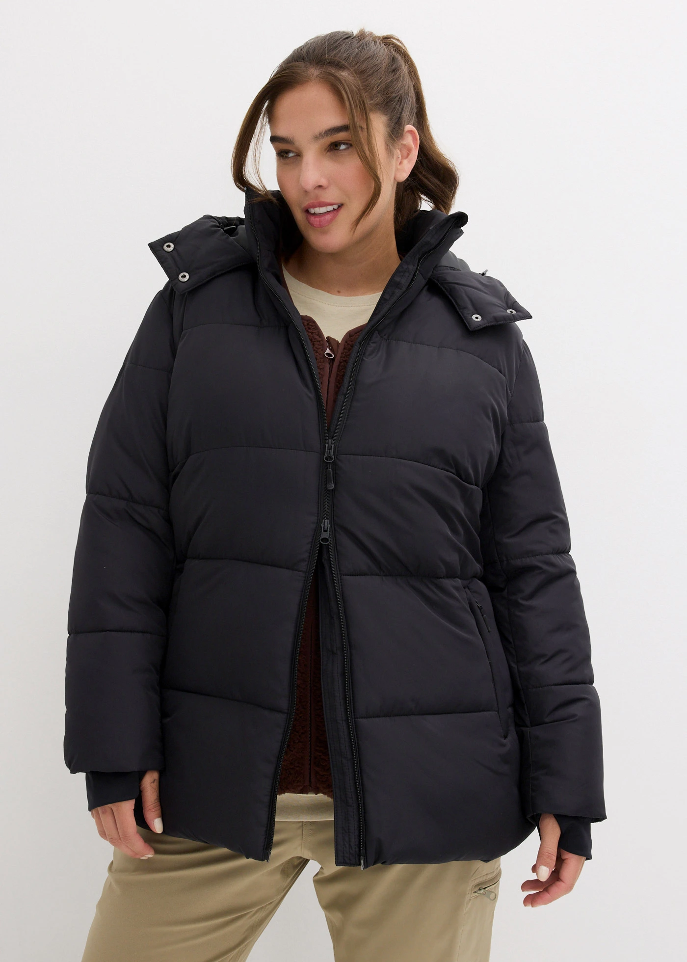 Hydrofobowa kurtka funkcyjna • czarny plus size • sklep bonprix