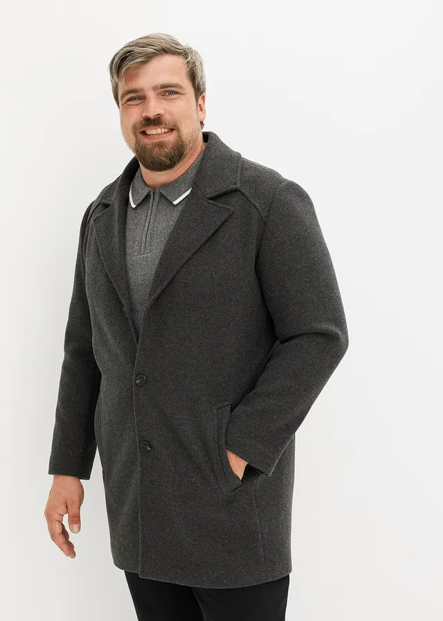 Manteau court, Couleur: anthracite chiné