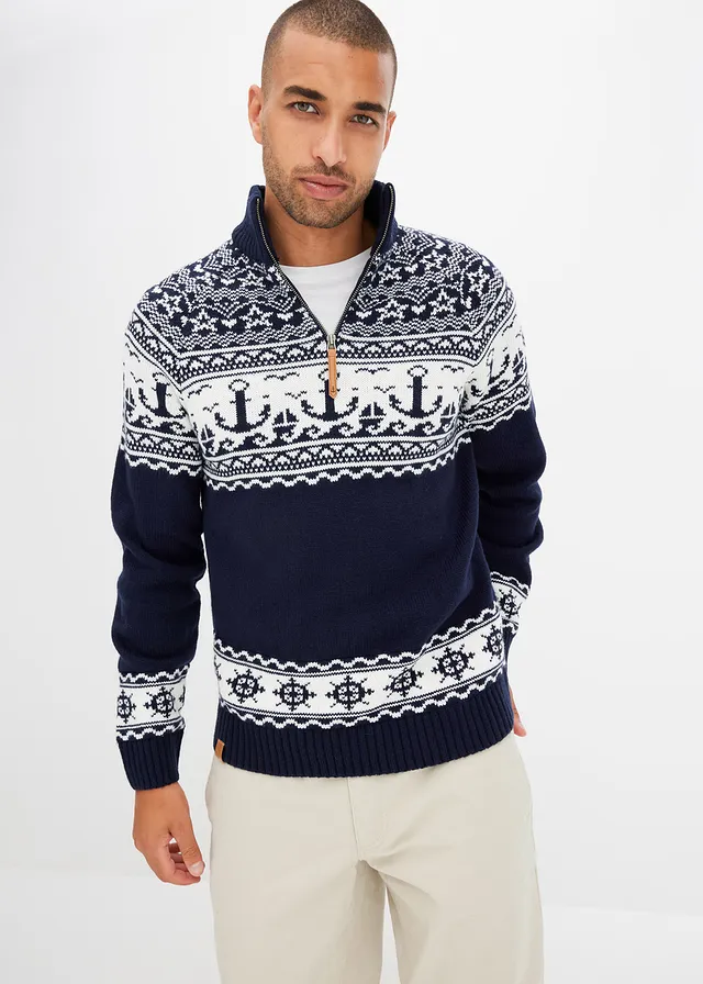 Maritieme Noorse schipperstrui • donkerblauw • product-page.page-title-suffix