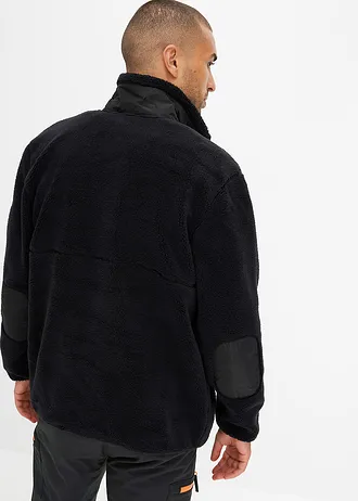 Teddy fleece vest, Kleur: zwart