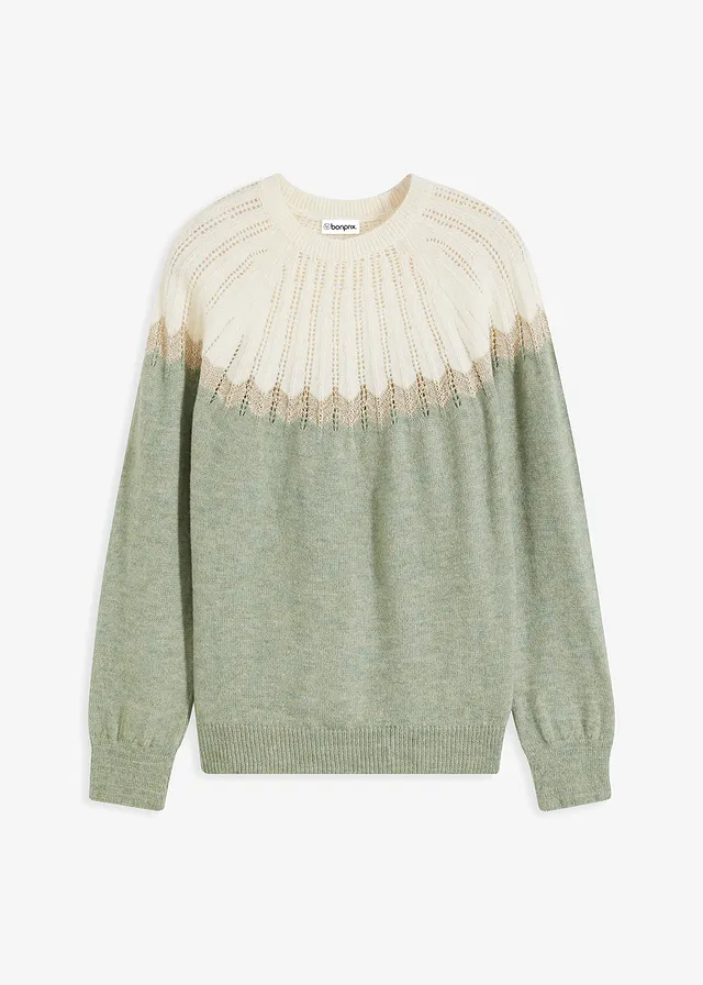 Pull ajouré • menthe métallisé • product-page.page-title-suffix