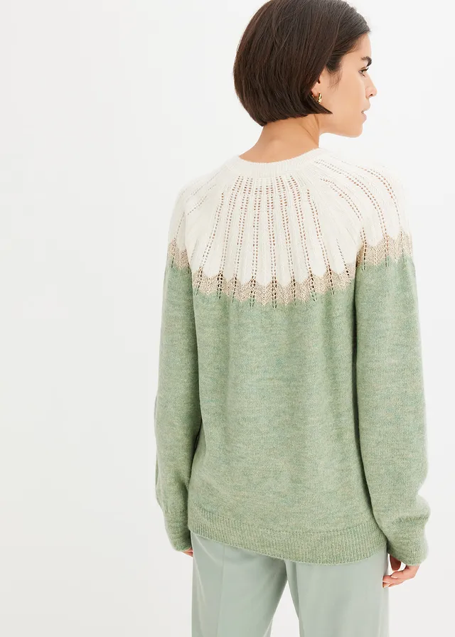 Pull ajouré • menthe métallisé • product-page.page-title-suffix