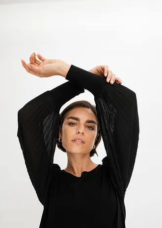 Pull doux en fine maille • noir • Boutique bonprix