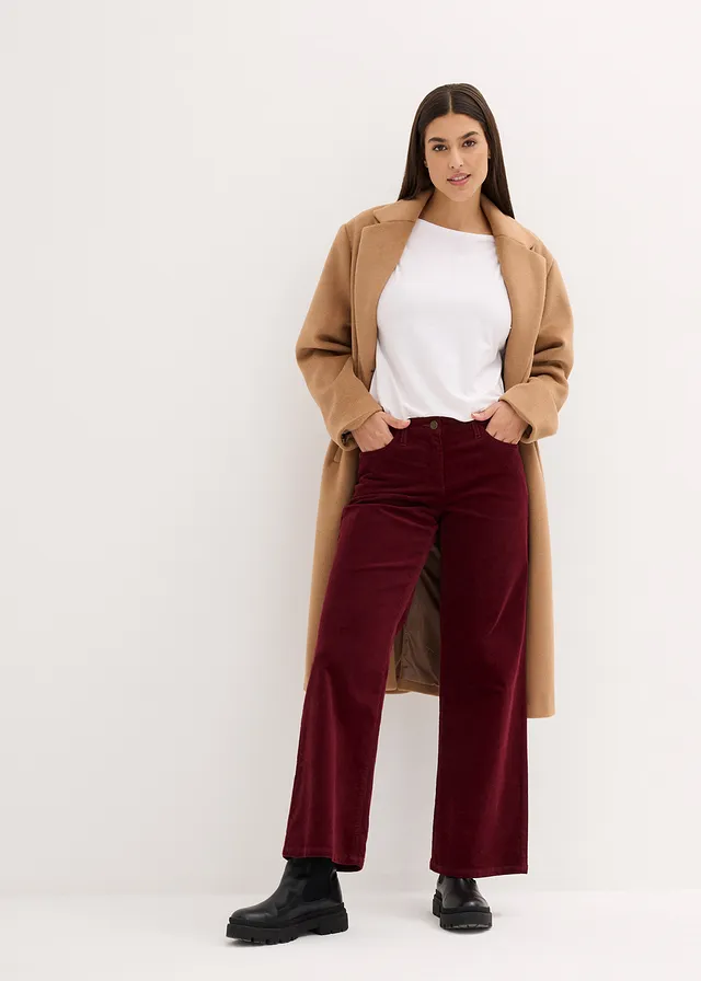 Corduroy broek in Marlene Dietrich stijl • esdoornrood • product-page.page-title-suffix