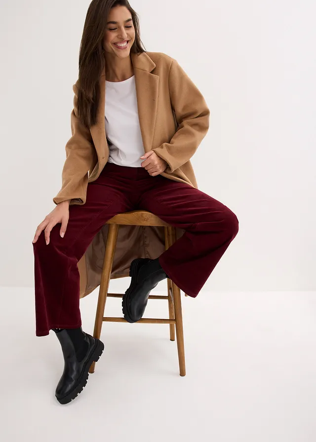 Corduroy broek in Marlene Dietrich stijl • esdoornrood • product-page.page-title-suffix