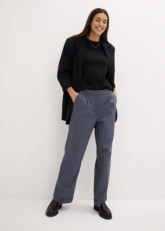 Longsleeve van puur biologisch katoen (set van 2), slim fit • zwart • bonprix online shop