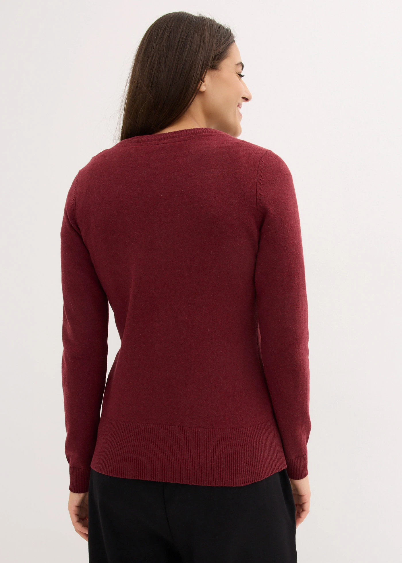 Gilet en fine maille • prune • Boutique bonprix