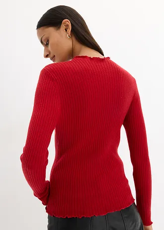 Pull en laine mérinos, Couleur: rouge piment