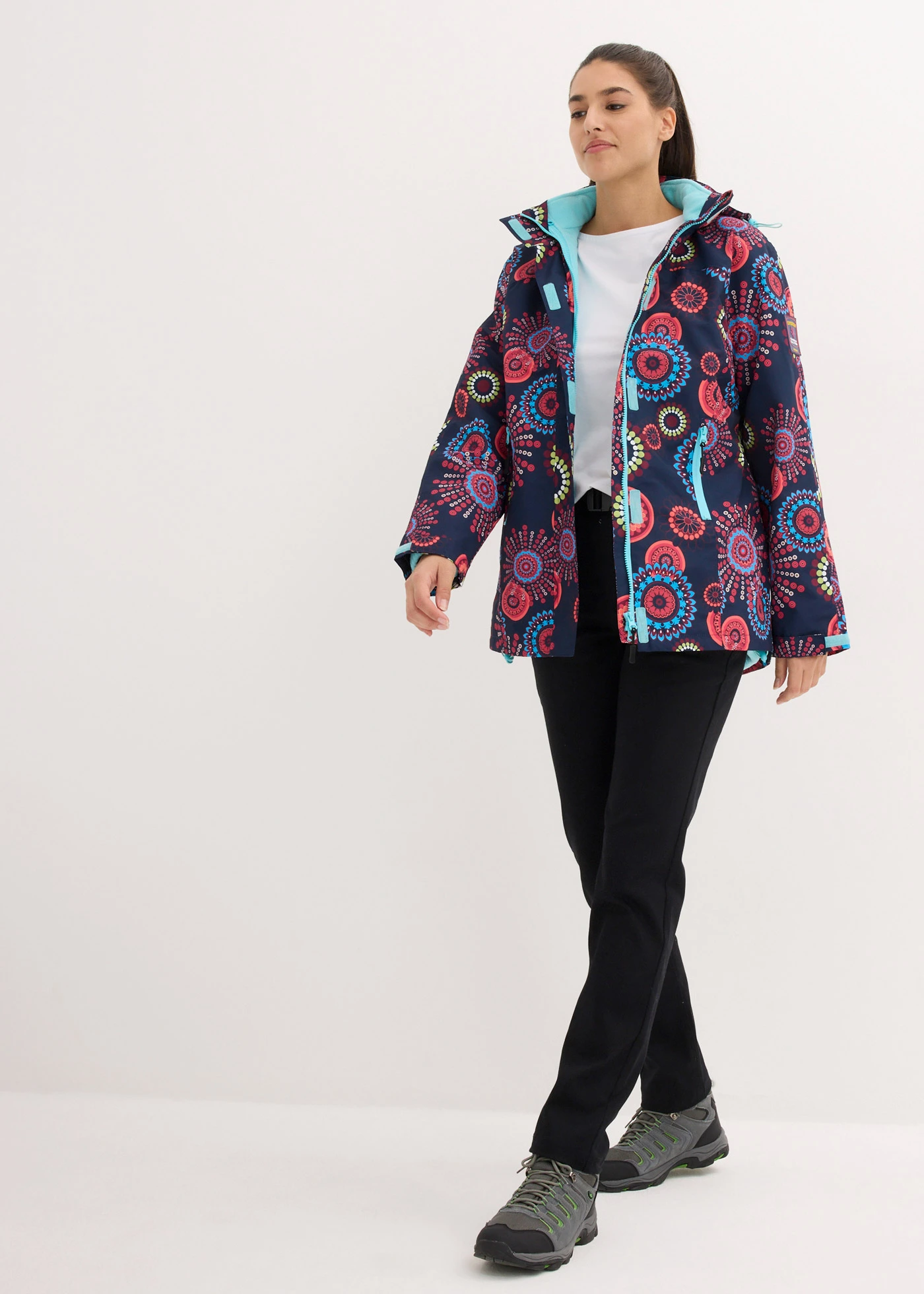 Funkční bunda s kapucí 3 v 1, nepromokavá • tmavě modrá • bonprix obchod