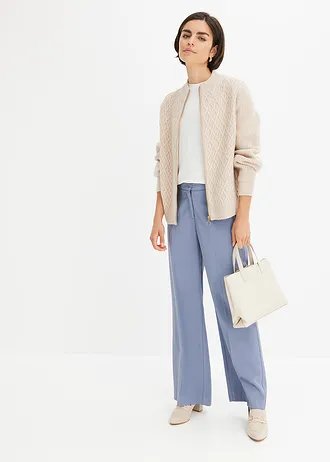 Pantalon large et léger à pinces • bleu clair • Boutique bonprix