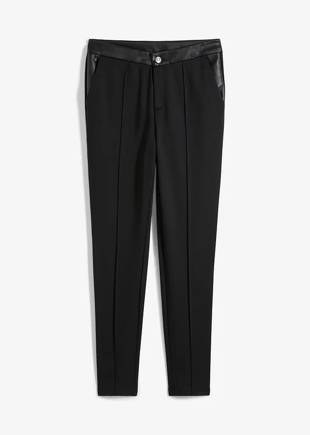 Legging en jersey viscose avec détails enduits • noir • Boutique bonprix