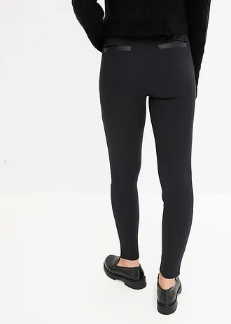 Legging en jersey viscose avec détails enduits • noir • Boutique bonprix
