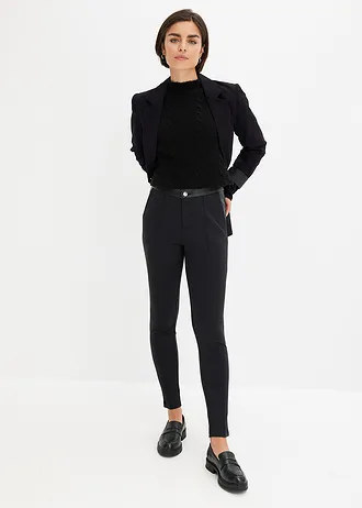 Legging en jersey viscose avec détails enduits • noir • Boutique bonprix