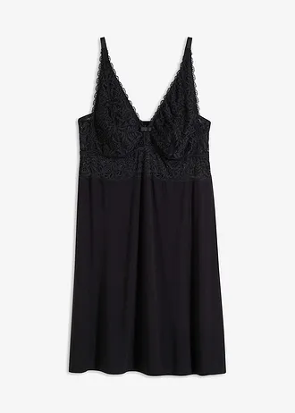 Slipdress van zacht viscose • zwart • bonprix online shop