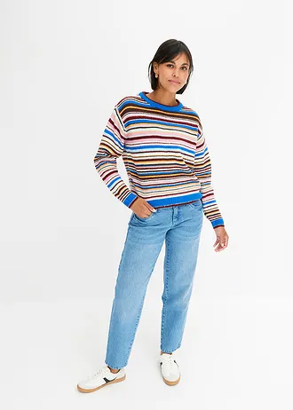 Pull rayé • bleu azur rayures horizontales • Boutique bonprix