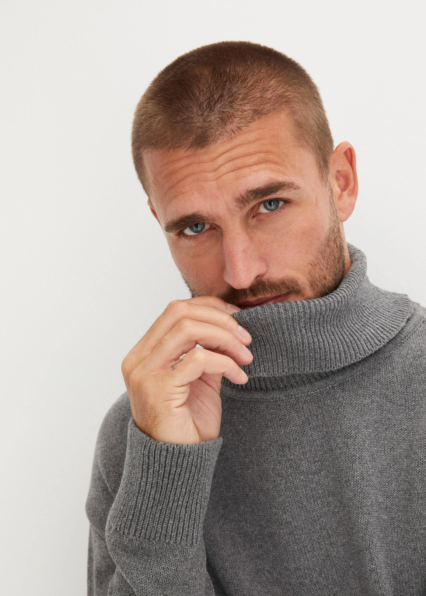 Coltrui met katoen, loose fit • grijs gemêleerd • bonprix online shop