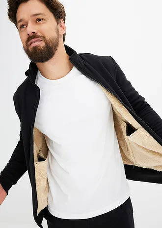 Survêtement chaud doublé sherpa • noir • Boutique bonprix