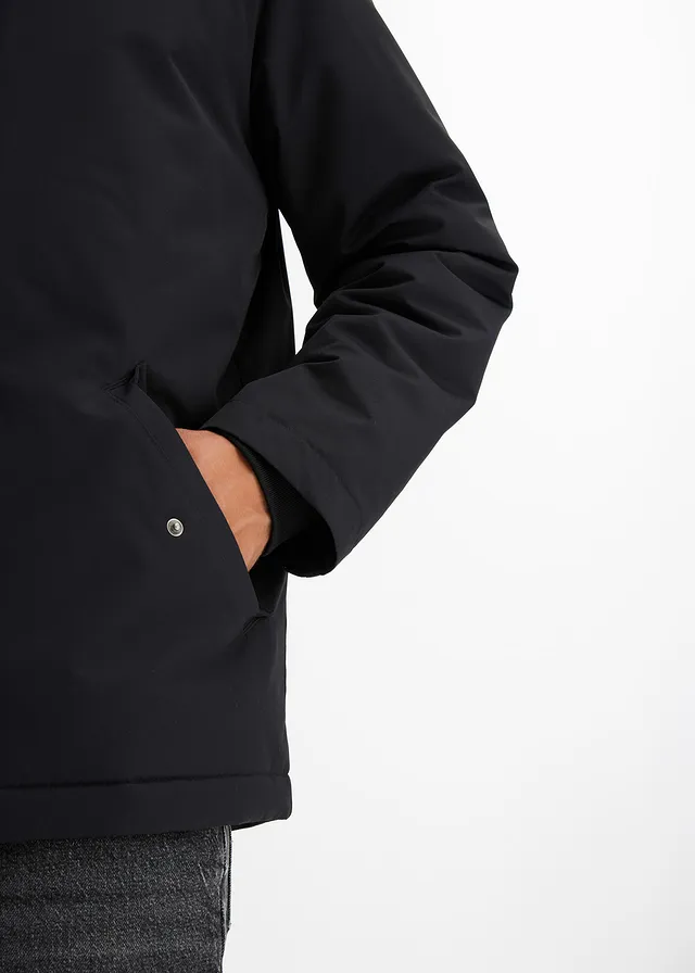 Winterjas met capuchon en gerecycled polyester • zwart • product-page.page-title-suffix