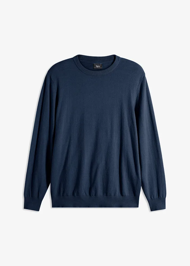 Cienki sweter z miękkiej mieszanki bawełny - Bonprix