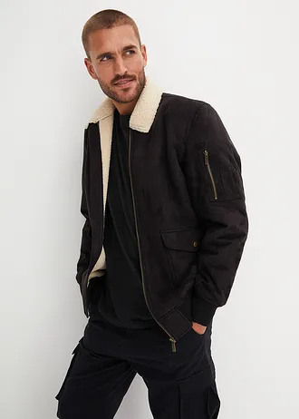 Kurtka ze sztucznej skóry • czarny • bonprix obchod