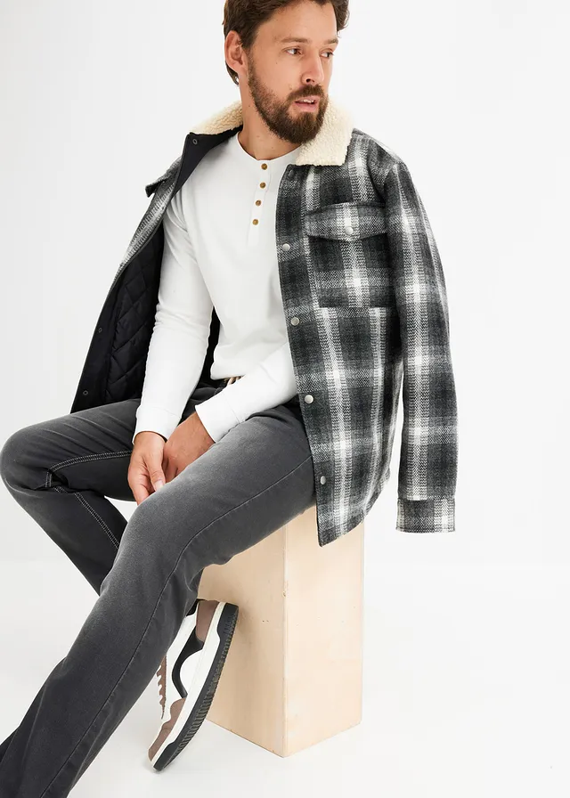 Regular fit jogging jeans met comfortband, tapered • zwart denim • product-page.page-title-suffix