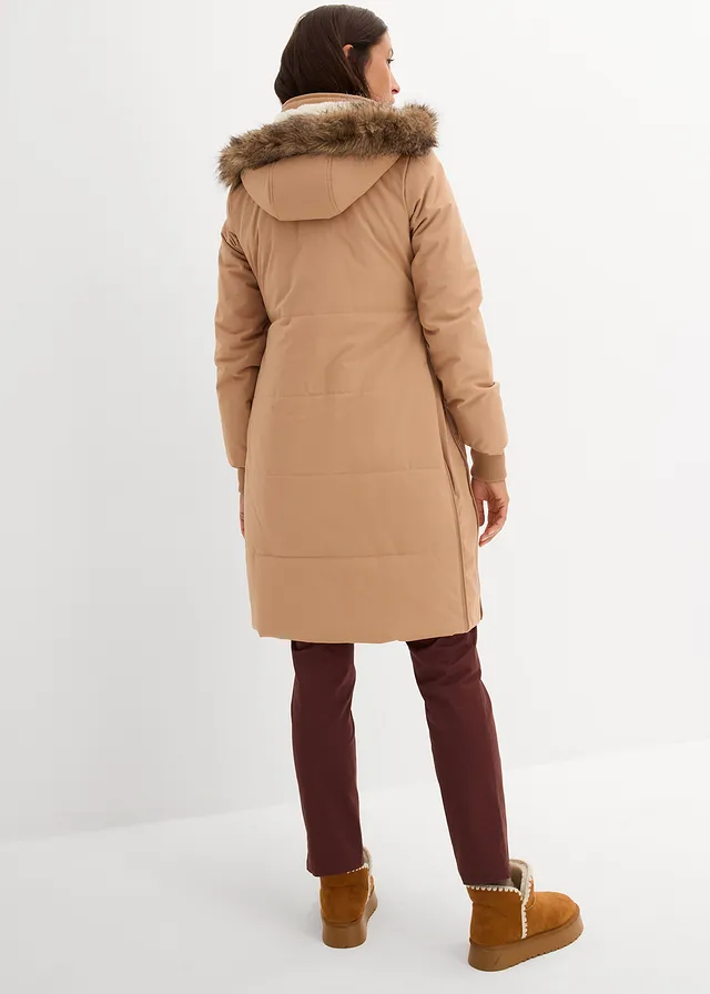 Doudoune de grossesse et de portage, Couleur: camel