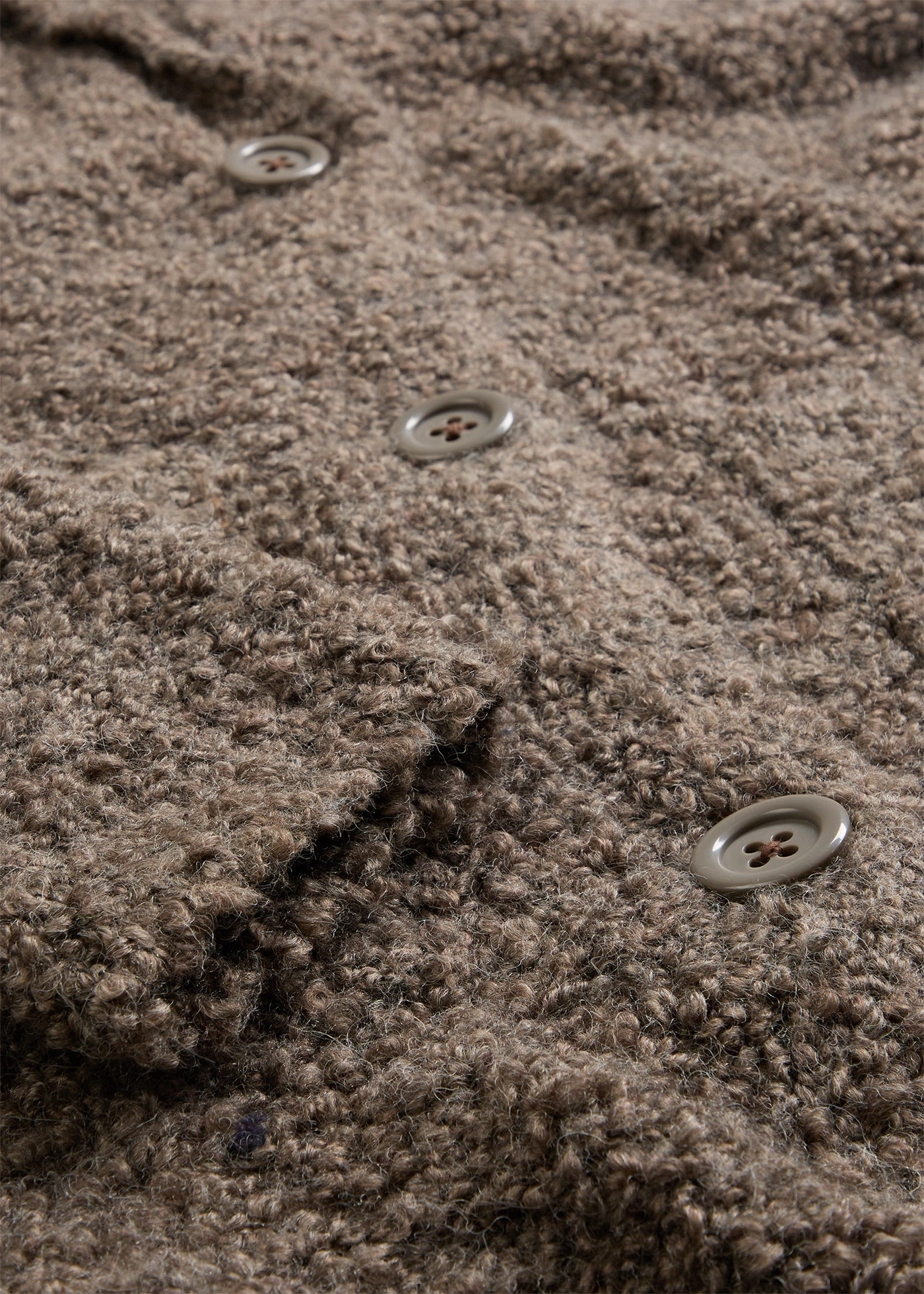 Lang gebreid bouclé vest van wol • bruin gemêleerd • bonprix online shop