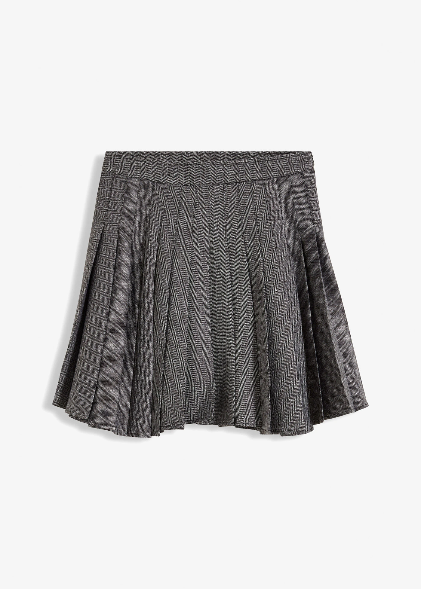 Plisovaná minisukně • černá + bílá • bonprix obchod