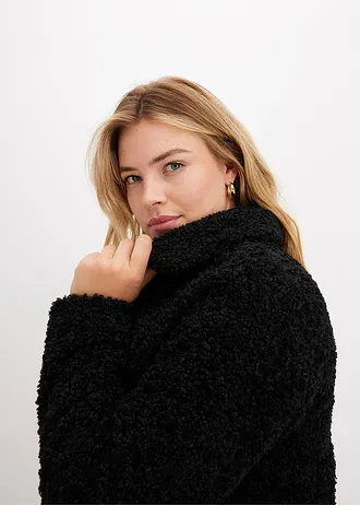 Manteau court oversize • noir • Boutique bonprix