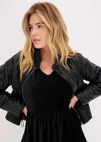 Minišaty z elastického sametu • černá • bonprix obchod