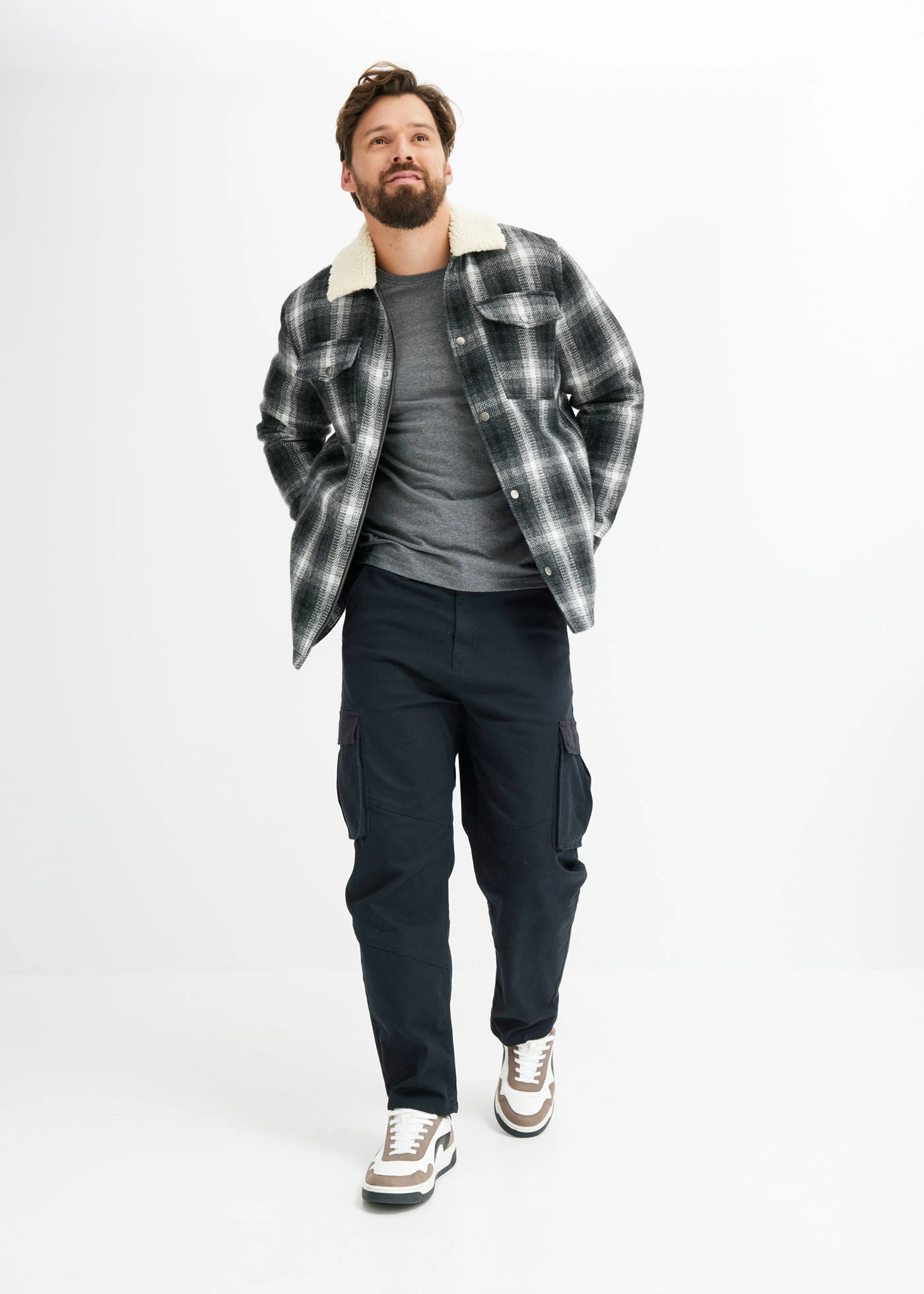 Tričko s dlouhým rukávem (3 ks v balení) • noční modrá + kouřově modrá + šedý melír • bonprix obchod