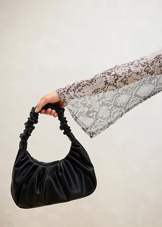 Bluzka shirtowa z nadrukiem • beżowo-czarny we wzór skóry węża • bonprix obchod