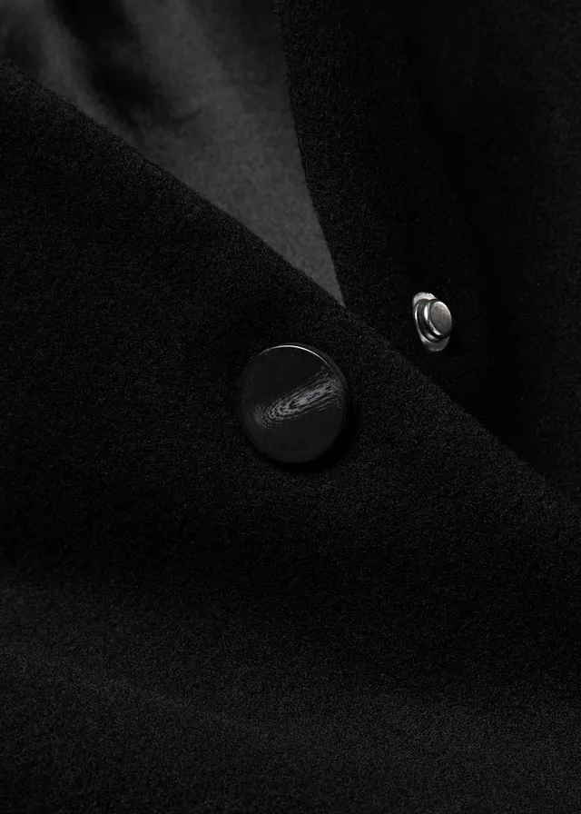 Korte coat in wollen look • zwart • bonprix online shop