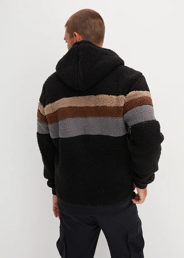 Veste en polaire peluche à capuche • noir • product-page.page-title-suffix