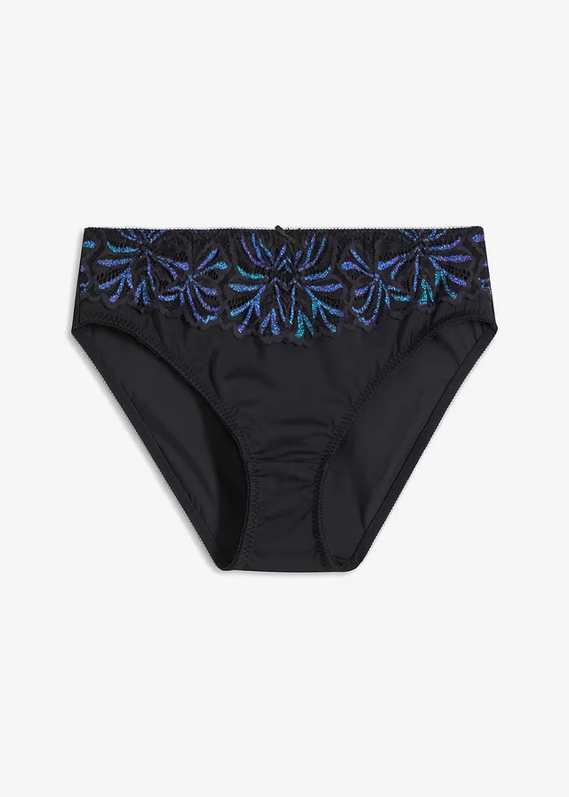 Maxi kalhotky s vícebarevným třpytivým vláknem • černá • bonprix obchod