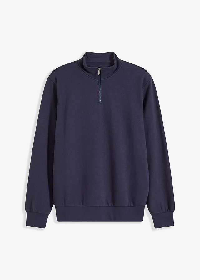 Sweater met schipperskraag, Kleur: donkerblauw