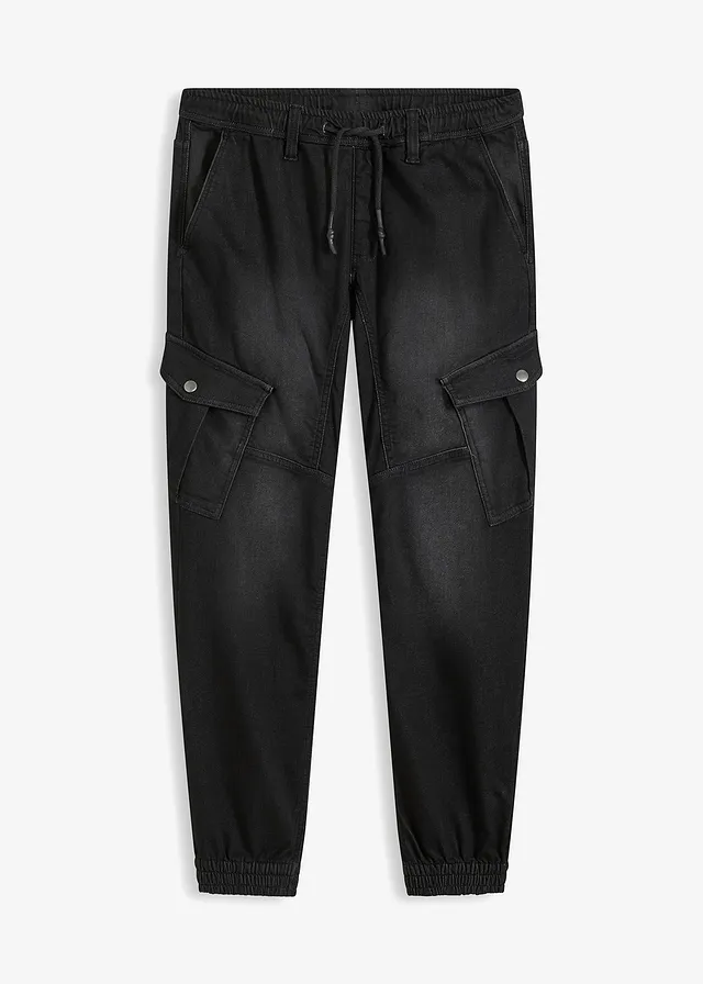 Jean jogger droit avec poches cargo, regular