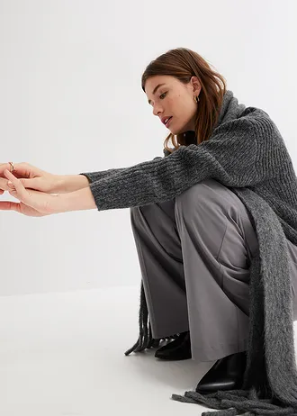 Pull doux en grosse maille • anthracite chiné • Boutique bonprix