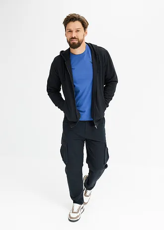 Lot de 3 T-shirts, Couleur: indigo clair + bleu foncé + gris chiné