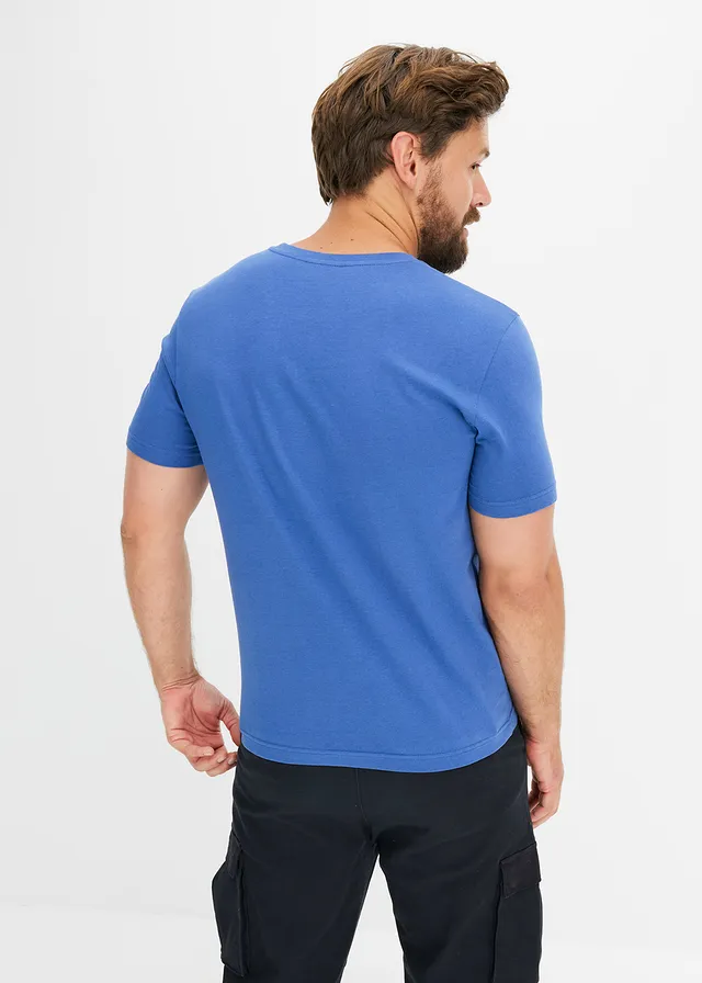 T-shirt (set van 3) • lichtindigo+donkerblauw+grijs gemêleerd • bonprix online shop