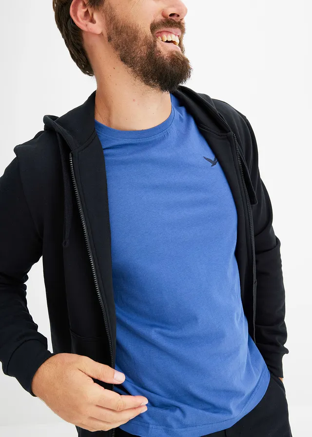 T-shirt (set van 3) • lichtindigo+donkerblauw+grijs gemêleerd • bonprix online shop