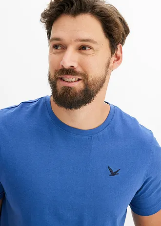 Tričko (3 ks v balení) • světlá indigo + tmavě modrá + šedý melír • bonprix obchod