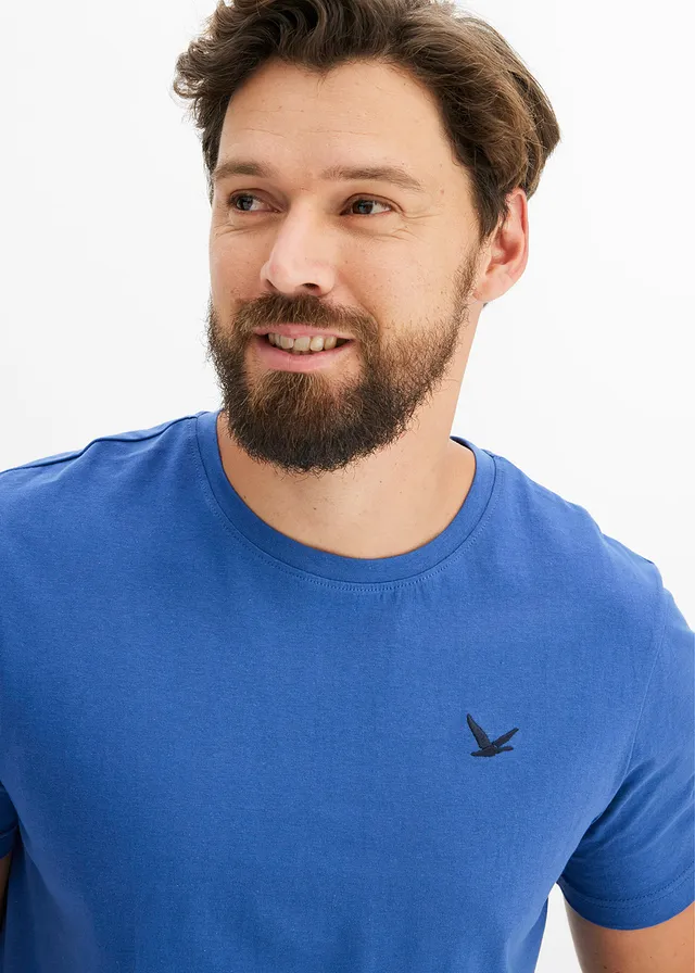 T-shirt (set van 3) • lichtindigo+donkerblauw+grijs gemêleerd • bonprix online shop