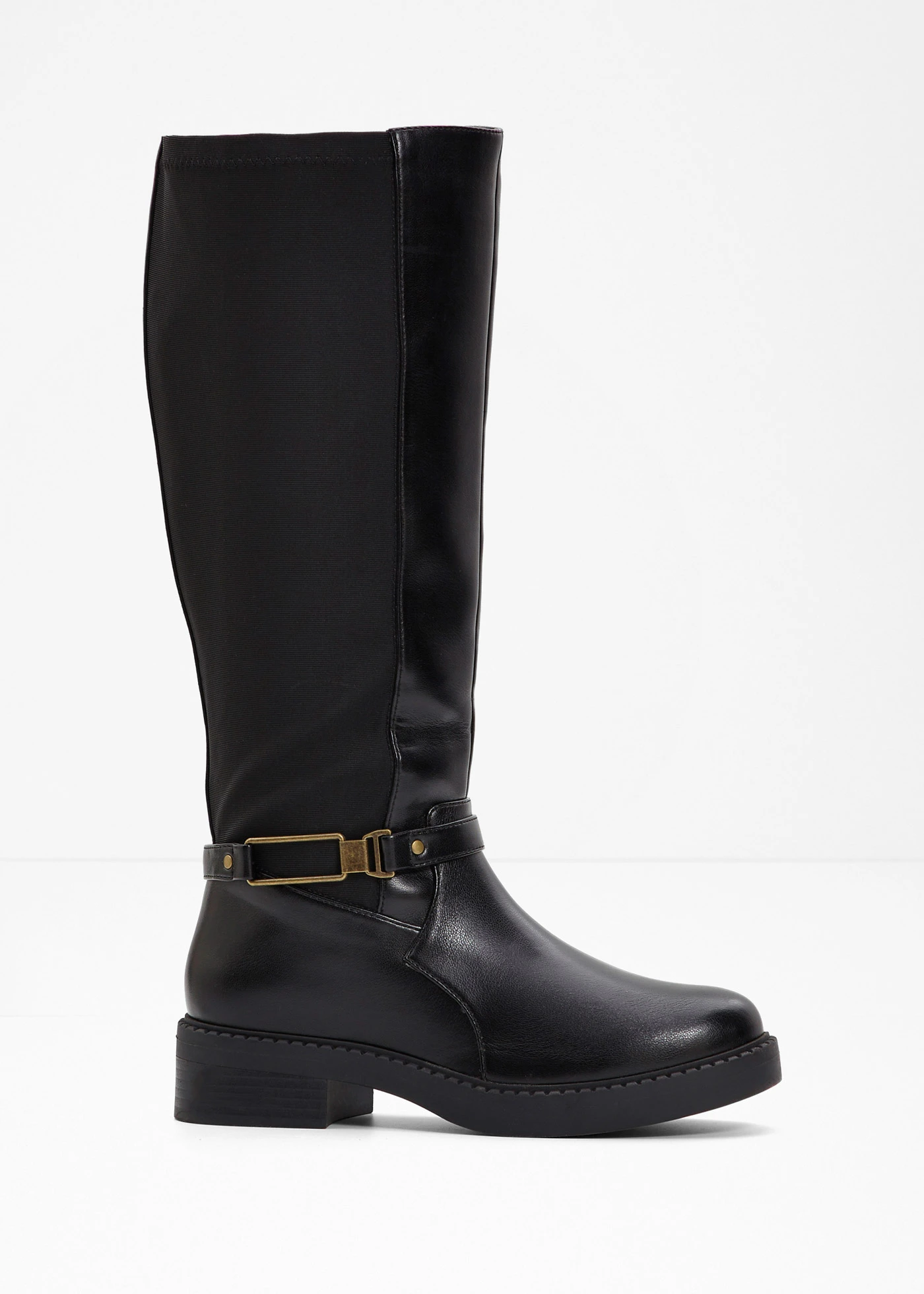 Kozaki z szeroką cholewką • czarny • sklep bonprix